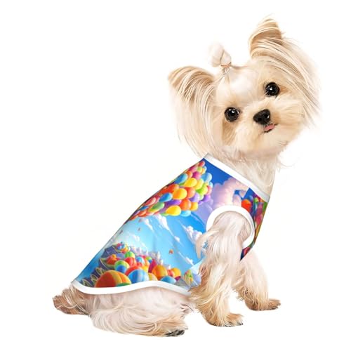 Schöne Ballon-Hundeweste – Sommer-Hundekleidung, niedliche Haustierkleidung für kleine und mittelgroße Hunde von YXLymxDAMAI