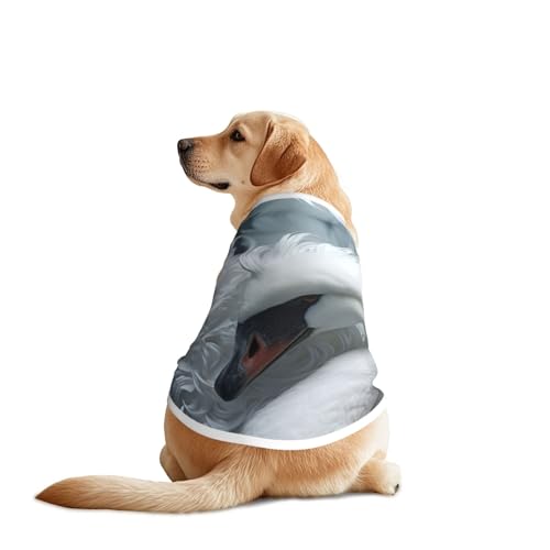 Schöne Schwanenfeder-Hundekleidung – atmungsaktives, weiches Hundekostüm, modische und bequeme T-Shirts für mittelgroße und große Hunde Schöne Schwanenfeder-Hundekleidung – atmungsaktives, weiches Hundekostüm, modische und bequeme T-Shirts für mittelgroße und große Hunde von YXLymxDAMAI