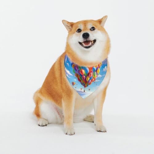 Schöner Ballon-Haustierschal für Hunde – Dreiecks-Sabberschal, geeignet für kleine, mittelgroße und große Hunde, schwarz, Hundehalstücher Schöner Ballon-Haustierschal für Hunde – Dreiecks-Sabberschal, geeignet für kleine, mittelgroße und große Hunde, schwarz, Hundehalstücher von YXLymxDAMAI