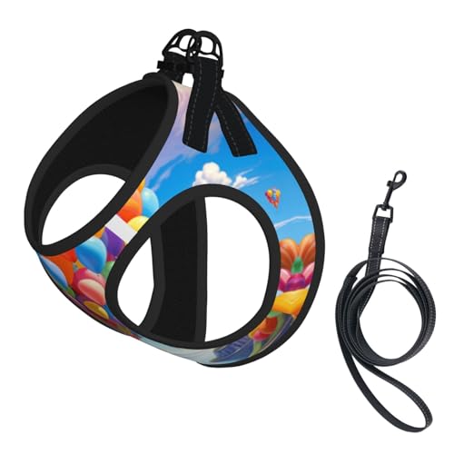 Schönes Ballon-Hundegeschirr, verstellbares Hundegeschirr mit reflektierendem Design, geeignet für Hunde, Katzen, Wandern, Outdoor-Aktivitäten von YXLymxDAMAI