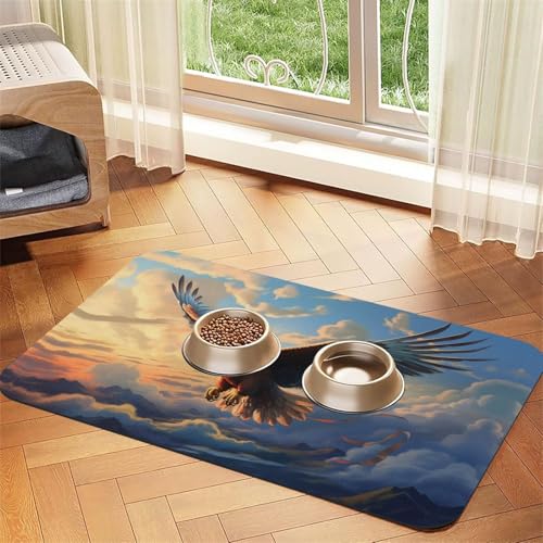 Soaring Eagle Haustier-Futtermatte – wiederverwendbare und tragbare Futternapf-Matte für Hunde und Katzen, Futtermatten für Hunde und Katzen enthalten verschüttete Flüssigkeiten, schützt Böden Soaring Eagle Haustier-Futtermatte – wiederverwendbare und tragbare Futternapf-Matte für Hunde und Katzen, Futtermatten für Hunde und Katzen enthalten verschüttete Flüssigkeiten, schützt Böden von YXLymxDAMAI
