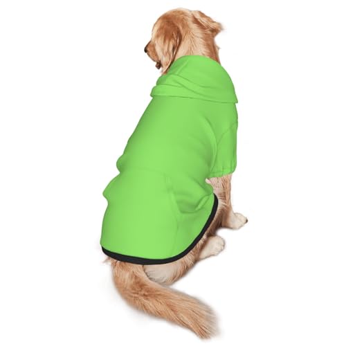 Solid Green Dog Hoodie - Hoodie for Medium and Large Dogs - Pet Winter Coat Black von YXLymxDAMAI
