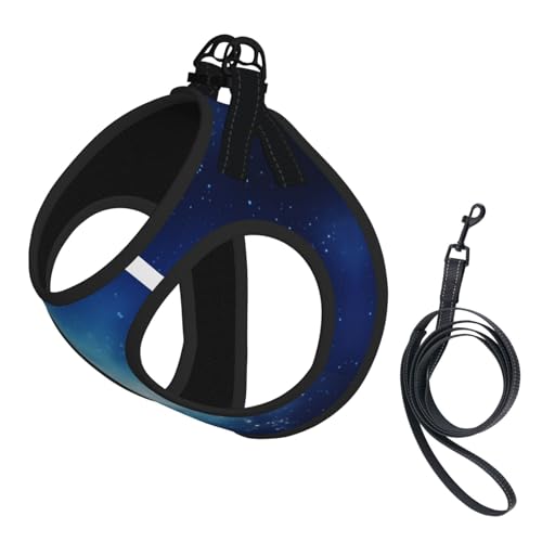 Stars Hundegeschirr - Verstellbares Hundegeschirr mit reflektierendem Design, geeignet für Hunde, Katzen, Wandern, Outdoor-Aktivitäten von YXLymxDAMAI
