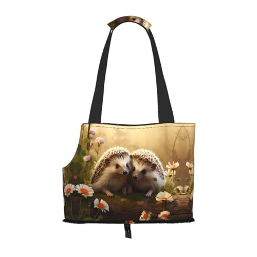 Tragetasche für Haustiere mit zwei Igeln – kleine Hunde-Geldbörse, Katzentragetasche, faltbares Design, Reisen, Haustiere, Picknick, Outdoor Tragetasche für Haustiere mit zwei Igeln – kleine Hunde-Geldbörse, Katzentragetasche, faltbares Design, Reisen, Haustiere, Picknick, Outdoor von YXLymxDAMAI