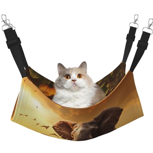 YXLymxDAMAI Katzenhängematte mit Elefanten und verstellbaren Riemen, geeignet für Katzen, Frettchen, Welpen oder kleine Haustiere YXLymxDAMAI Katzenhängematte mit Elefanten und verstellbaren Riemen, geeignet für Katzen, Frettchen, Welpen oder kleine Haustiere von YXLymxDAMAI