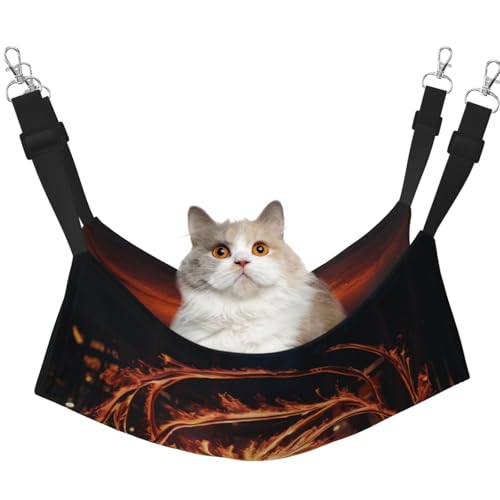 YXLymxDAMAI Katzenhängematte mit rotierenden Flammen – Haustierkäfig-Hängematte mit verstellbaren Riemen, geeignet für Katzen, Frettchen, Welpen oder kleine Haustiere YXLymxDAMAI Katzenhängematte mit rotierenden Flammen – Haustierkäfig-Hängematte mit verstellbaren Riemen, geeignet für Katzen, Frettchen, Welpen oder kleine Haustiere von YXLymxDAMAI