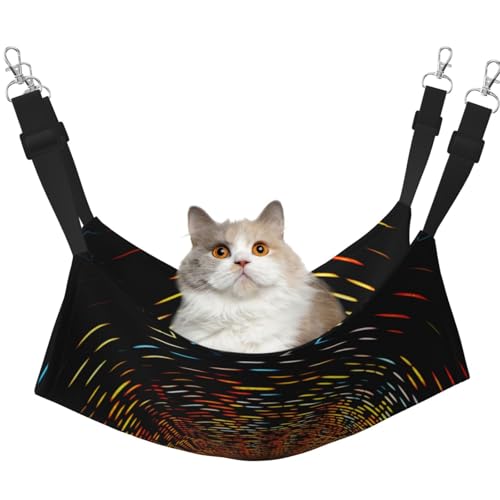 YXLymxDAMAI Katzenhängemattenbett mit kurzen Lichtringen, Farbe – Haustierkäfig-Hängematte mit verstellbaren Riemen, geeignet für Katzen, Frettchen, Welpen oder kleine Haustiere YXLymxDAMAI Katzenhängemattenbett mit kurzen Lichtringen, Farbe – Haustierkäfig-Hängematte mit verstellbaren Riemen, geeignet für Katzen, Frettchen, Welpen oder kleine Haustiere von YXLymxDAMAI