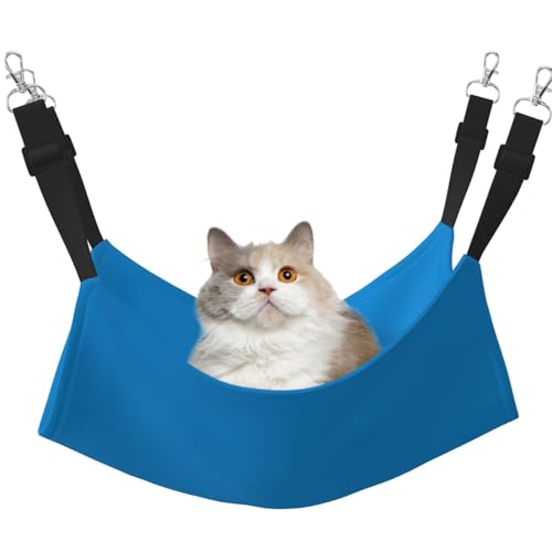 YXLymxDAMAI Katzenhängemattenbett mit verstellbaren Riemen, geeignet für Katzen, Frettchen, Welpen oder kleine Haustiere, Naturblau YXLymxDAMAI Katzenhängemattenbett mit verstellbaren Riemen, geeignet für Katzen, Frettchen, Welpen oder kleine Haustiere, Naturblau von YXLymxDAMAI