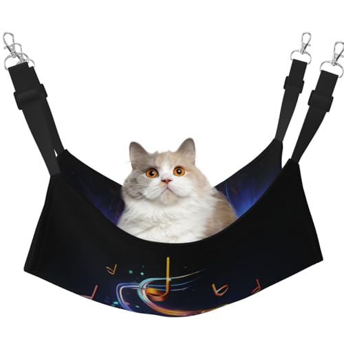 YXLymxDAMAI Schöne Katzenhängematte mit Musikfiguren – Haustierkäfig-Hängematte mit verstellbaren Riemen, geeignet für Katzen, Frettchen, Welpen oder kleine Haustiere YXLymxDAMAI Schöne Katzenhängematte mit Musikfiguren – Haustierkäfig-Hängematte mit verstellbaren Riemen, geeignet für Katzen, Frettchen, Welpen oder kleine Haustiere von YXLymxDAMAI