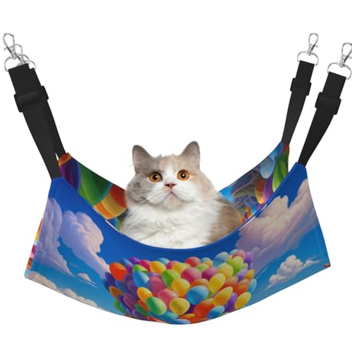 YXLymxDAMAI Schönes Ballon-Katzen-Hängemattenbett – Haustierkäfig-Hängematte mit verstellbaren Riemen, geeignet für Katzen, Frettchen, Welpen oder kleine Haustiere YXLymxDAMAI Schönes Ballon-Katzen-Hängemattenbett – Haustierkäfig-Hängematte mit verstellbaren Riemen, geeignet für Katzen, Frettchen, Welpen oder kleine Haustiere von YXLymxDAMAI