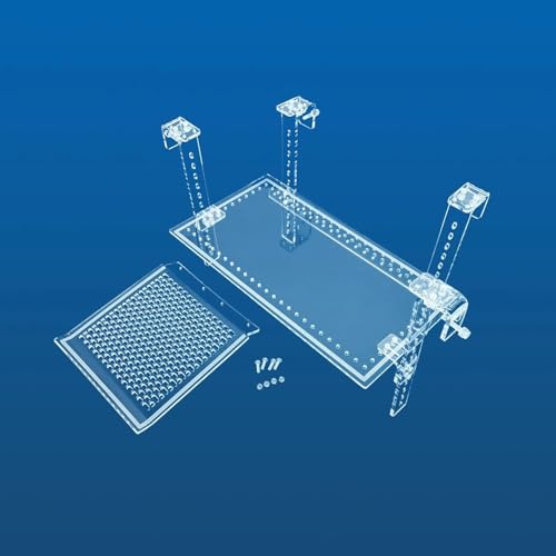 YXQ Hängende Schildkröten-Plattform, verstellbar, Acryl, großes Schildkröten-Dock mit rutschfester Rampe für Wasserschildkröten, ideales Zubehör für Schildkrötenbecken (transparent, 27,9 cm - 14 cm) YXQ Hängende Schildkröten-Plattform, verstellbar, Acryl, großes Schildkröten-Dock mit rutschfester Rampe für Wasserschildkröten, ideales Zubehör für Schildkrötenbecken (transparent, 27,9 cm - 14 cm) von YXQ