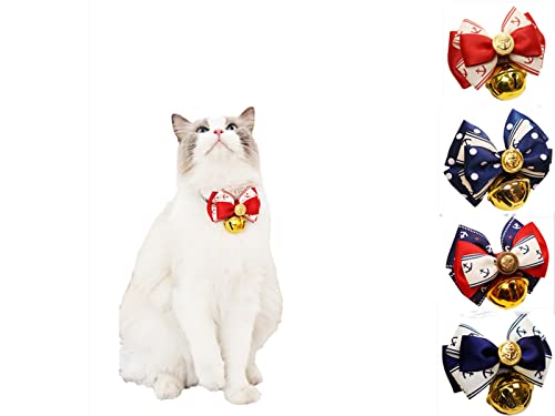 Katzenhalsband, Katzenhalsband in Haustierzubehör, Katzenhalsband für Mädchen, Katzen, Katzenhalsband mit Glöckchen, roter Matrose, Größe L von YYDCH
