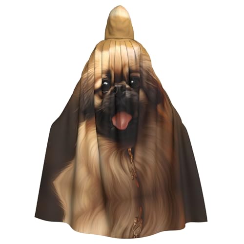 YYHWHJDE Kapuzenumhang mit Pekinese-Hundemuster, für Erwachsene, geeignet für Halloween, Cosplay-Kostüme, Weihnachtsfeiern YYHWHJDE Kapuzenumhang mit Pekinese-Hundemuster, für Erwachsene, geeignet für Halloween, Cosplay-Kostüme, Weihnachtsfeiern von YYHWHJDE