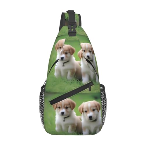 YYHWHJDE Kreuz-Brusttasche, diagonal – hochwertige, langlebige und geräumige Umhängetasche für Männer und Frauen, Welpen, Hund, bedruckt, Schwarz, Einheitsgröße YYHWHJDE Kreuz-Brusttasche, diagonal – hochwertige, langlebige und geräumige Umhängetasche für Männer und Frauen, Welpen, Hund, bedruckt, Schwarz, Einheitsgröße von YYHWHJDE