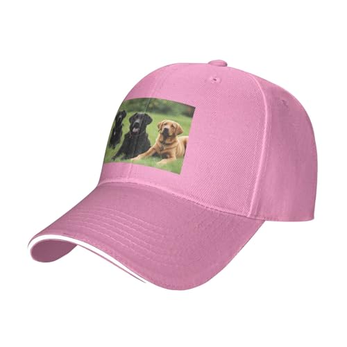 YYHWHJDE Unisex-Baseballkappe mit Labrador-Retriever-Hundemuster, schwarz: atmungsaktiv, leicht, Pink, Einheitsgröße YYHWHJDE Unisex-Baseballkappe mit Labrador-Retriever-Hundemuster, schwarz: atmungsaktiv, leicht, Pink, Einheitsgröße von YYHWHJDE