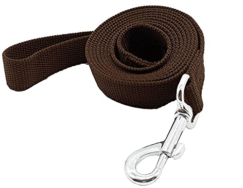 Strong Durable Nylon Dog Training Leash, Zugband, 4/5/6 Fuß lang, 3/4 Zoll 1 Zoll breit, für kleine und mittelgroße Hunde (1 Zoll x 4 m, braun) von Taida
