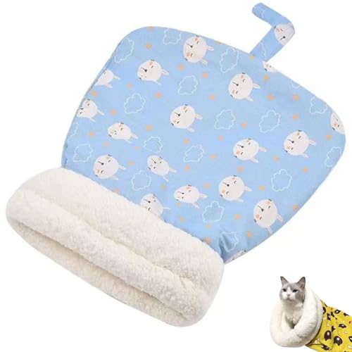 Katzenschlafsack, gemütliches Haustiernest für Katzen und Hunde, weiches Plüsch-Katzen-Hundebett für den Innenbereich, warmes, selbstwärmendes Katzenhöhlennest für kleine Haustiere (Blau, 45 x 55 cm) Katzenschlafsack, gemütliches Haustiernest für Katzen und Hunde, weiches Plüsch-Katzen-Hundebett für den Innenbereich, warmes, selbstwärmendes Katzenhöhlennest für kleine Haustiere (Blau, 45 x 55 cm) von YZBBSH