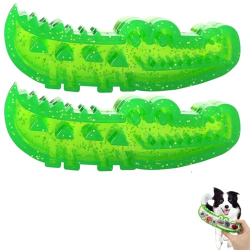 YZBBSH Slow Feed Chew and Fetch Crocodile,Dog Slow Feeder & Chew Toy, Treat Dispensing Puzzle Alligator for Small, Medium & Large Dogs, Ideal for Fetch, Teeth Cleaning & Training (Small+Large) von YZBBSH