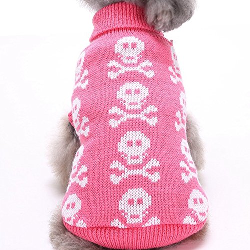 YZBear Hundebekleidung Hundemantel Hundejacke Schädel Hundepullover für kleine und große Hund von YZBear