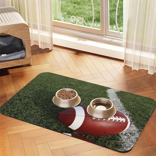 American Football bedruckte Futternapf-Matten, rutschfeste und geschmacksneutrale Futtermatten für Hunde und Katzen American Football bedruckte Futternapf-Matten, rutschfeste und geschmacksneutrale Futtermatten für Hunde und Katzen von YZHYWJFF