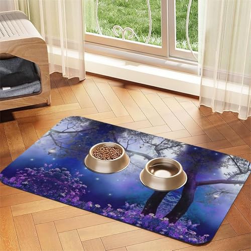Bunte Futternapf-Matten mit Blumen- und Schmetterlingsbaum, rutschfeste und geschmacksneutrale Futtermatten für Hunde und Katzen Bunte Futternapf-Matten mit Blumen- und Schmetterlingsbaum, rutschfeste und geschmacksneutrale Futtermatten für Hunde und Katzen von YZHYWJFF