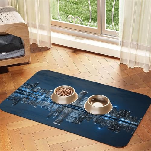 Chicago Reflektierende bedruckte Futternapf-Matten, rutschfeste und geschmacksneutrale Futtermatten für Hunde und Katzen Chicago Reflektierende bedruckte Futternapf-Matten, rutschfeste und geschmacksneutrale Futtermatten für Hunde und Katzen von YZHYWJFF