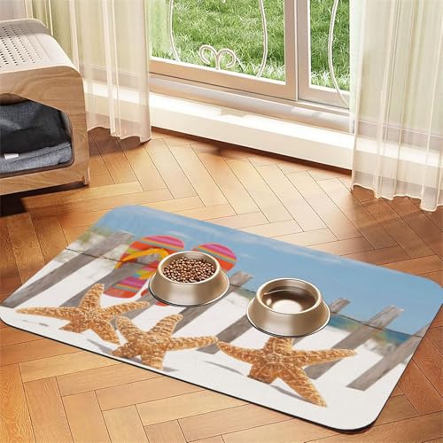 Flip Flop bedruckte Futternapf-Matten, rutschfeste und geschmacksneutrale Futtermatten für Hunde und Katzen Flip Flop bedruckte Futternapf-Matten, rutschfeste und geschmacksneutrale Futtermatten für Hunde und Katzen von YZHYWJFF