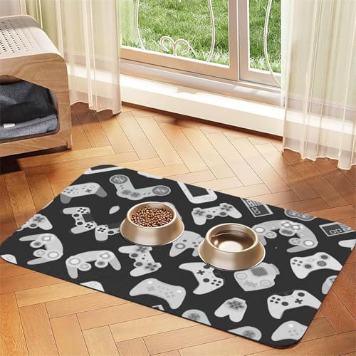 Game Controller bedruckte Futternapf-Matten, rutschfeste und geschmacksneutrale Futtermatten für Hunde und Katzen Game Controller bedruckte Futternapf-Matten, rutschfeste und geschmacksneutrale Futtermatten für Hunde und Katzen von YZHYWJFF