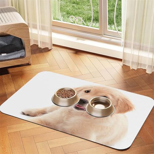 Hunde- und Katzenfuttermatten mit Welpen-Motiv, rutschfeste und geschmacksneutrale Futternapf-Matten Hunde- und Katzenfuttermatten mit Welpen-Motiv, rutschfeste und geschmacksneutrale Futternapf-Matten von YZHYWJFF