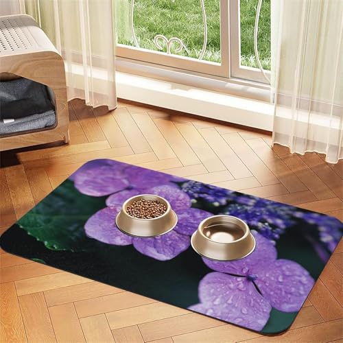 Hydrangea Flower Printed Pet Bowl Mats, Non-Slip And Tasteless Dog And Cat Feeding Mats Hydrangea Flower Printed Pet Bowl Mats, Non-Slip And Tasteless Dog And Cat Feeding Mats von YZHYWJFF