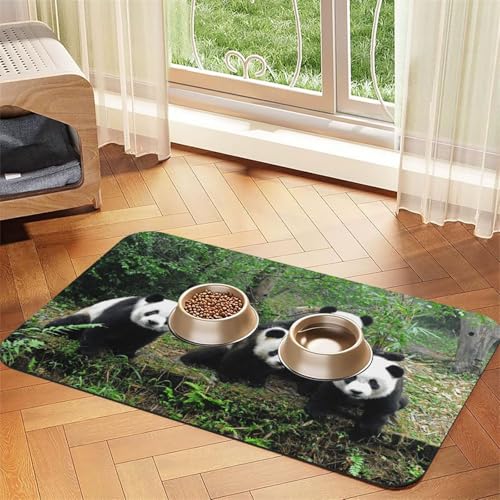 Niedliche Panda-bedruckte Futternapf-Matten, rutschfeste und geschmacksneutrale Futtermatten für Hunde und Katzen Niedliche Panda-bedruckte Futternapf-Matten, rutschfeste und geschmacksneutrale Futtermatten für Hunde und Katzen von YZHYWJFF