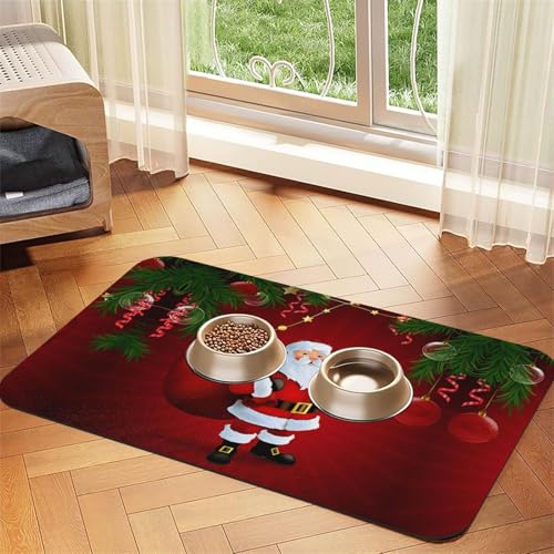 Niedliche Weihnachtsmann-bedruckte Futternapf-Matten, rutschfeste und geschmacksneutrale Futtermatten für Hunde und Katzen Niedliche Weihnachtsmann-bedruckte Futternapf-Matten, rutschfeste und geschmacksneutrale Futtermatten für Hunde und Katzen von YZHYWJFF