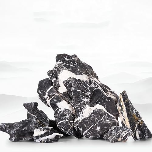 YZHZOM 5 kg gemischte Größen natürliche Säure waschen Seiryu Stein PH Neutral Dekorative Aquarium Felsen, Aquarium Steine für Aquarium von YZHZOM