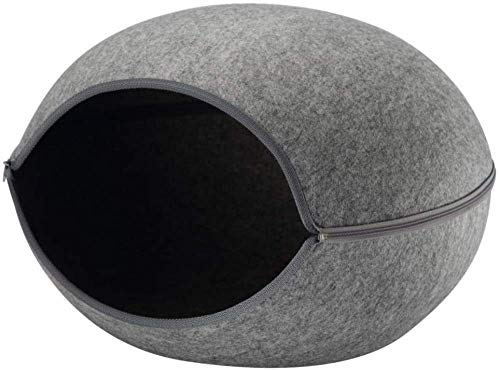 Hundehöhle Bett Hundebett Katzenbett Haus Iglu Haustierhöhle waschbar mit Innenkissen, Grau ||60 cm x 57 cm x 41 cm Hundehöhle Bett Hundebett Katzenbett Haus Iglu Haustierhöhle waschbar mit Innenkissen, Grau ||60 cm x 57 cm x 41 cm von YZJSSL