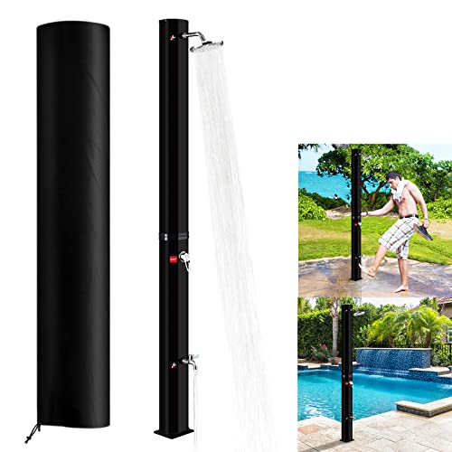 YZNAHRE Schwarz Solardusche Solar Aussendusche 35 Liter Gartendusche, Außendusche Pooldusche Warmes Wasser max. 60°C mit Drehbarer Regenduschkopf und Gartenschlauch YZNAHRE Schwarz Solardusche Solar Aussendusche 35 Liter Gartendusche, Außendusche Pooldusche Warmes Wasser max. 60°C mit Drehbarer Regenduschkopf und Gartenschlauch von YZNAHRE