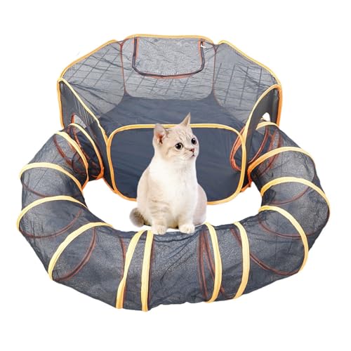 Laufstall for Kleintiere, Katzentunnel-Spielhäuser in Regenbogenfarben, Käfig for Meerschweinchen und Kaninchen mit atmungsaktivem und transparentem Tunnel, aufklappbares Katzenspielzelt for drinnen Laufstall for Kleintiere, Katzentunnel-Spielhäuser in Regenbogenfarben, Käfig for Meerschweinchen und Kaninchen mit atmungsaktivem und transparentem Tunnel, aufklappbares Katzenspielzelt for drinnen von YZRDCXM