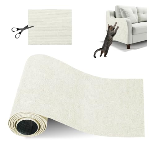 YZROHYI Kratzmatte Katze Selbstklebend 40 X 200 cm,Kratzteppich Katze Wand,Katzen Kratzbrett Zum Kleben,Katzenschutz Couch,Kratzfestes Sofa,Kletterkatzenkratzer,Katzenkratzbretter DIY-Weiß YZROHYI Kratzmatte Katze Selbstklebend 40 X 200 cm,Kratzteppich Katze Wand,Katzen Kratzbrett Zum Kleben,Katzenschutz Couch,Kratzfestes Sofa,Kletterkatzenkratzer,Katzenkratzbretter DIY-Weiß von YZROHYI