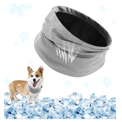 YZROHYI Kühlhalsband für Hunde 45x13 cm,Kühl Halstuch Hund Kühltuch,Dog Cooling Scarf,Kühlende Halstücher Hund Kühlender Kragen Unterwegs,Bandana Kühlendes Hundehalsband,Kühlung für Hunde im Sommer von YZROHYI