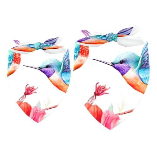 Hundehalstuch, Haustierzubehör für Hundeliebhaber, Haustierhalstuch, 2 Stück, Blumen- und Vogel-Schmetterling, Hundeschal Hundehalstuch, Haustierzubehör für Hundeliebhaber, Haustierhalstuch, 2 Stück, Blumen- und Vogel-Schmetterling, Hundeschal von YZUOUZY