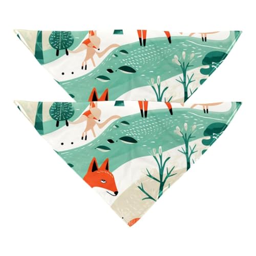 Hundehalstuch, Haustierzubehör für Hundeliebhaber, Haustierhalstuch, 2 Stück, Cartoon-Wald, Fuchs, Kaninchen, Hundeschal Hundehalstuch, Haustierzubehör für Hundeliebhaber, Haustierhalstuch, 2 Stück, Cartoon-Wald, Fuchs, Kaninchen, Hundeschal von YZUOUZY