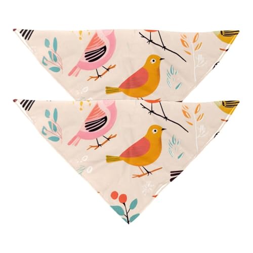 Hundehalstuch, Haustierzubehör für Hundeliebhaber, Haustierhalstuch, 2 Stück, Tiere, Vögel, bunte Menschen, Hundeschal Hundehalstuch, Haustierzubehör für Hundeliebhaber, Haustierhalstuch, 2 Stück, Tiere, Vögel, bunte Menschen, Hundeschal von YZUOUZY
