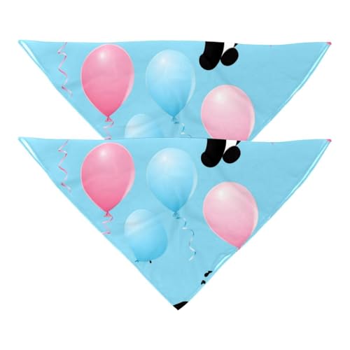 Hundehalstuch, Hochzeitsfoto-Requisite, quadratische Lätzchen, Haustierzubehör, 2 Stück, niedliche Pandabären und Luftballons, Hundeschal Hundehalstuch, Hochzeitsfoto-Requisite, quadratische Lätzchen, Haustierzubehör, 2 Stück, niedliche Pandabären und Luftballons, Hundeschal von YZUOUZY