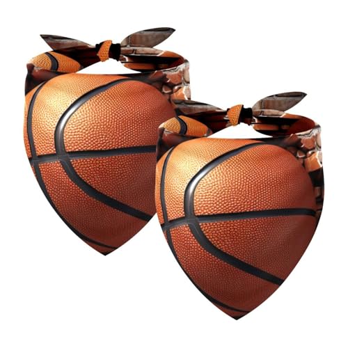 Hundehalstuch, Hochzeitsfoto-Requisite, quadratisches Lätzchen, Haustierzubehör, 2 Stück, Ball-Basketball-Wandstruktur, Hundeschal Hundehalstuch, Hochzeitsfoto-Requisite, quadratisches Lätzchen, Haustierzubehör, 2 Stück, Ball-Basketball-Wandstruktur, Hundeschal von YZUOUZY