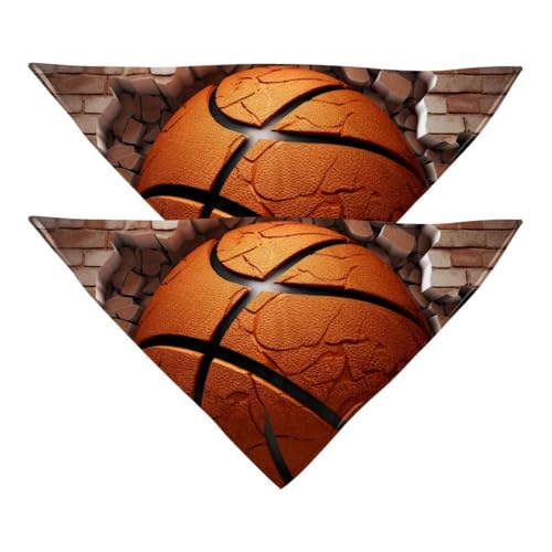 Hundehalstuch, Hochzeitsfoto-Requisite, quadratisches Lätzchen, Haustierzubehör, 2 Stück, Ball-Basketball-Wandstruktur, Hundeschal Hundehalstuch, Hochzeitsfoto-Requisite, quadratisches Lätzchen, Haustierzubehör, 2 Stück, Ball-Basketball-Wandstruktur, Hundeschal von YZUOUZY