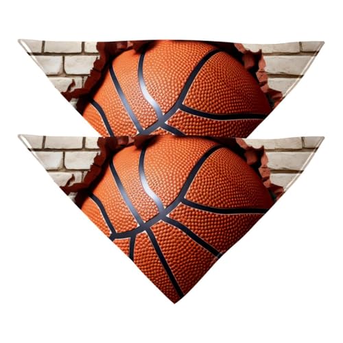 Hundehalstuch, Hochzeitsfoto-Requisite, quadratisches Lätzchen, Haustierzubehör, 2 Stück, Ball-Basketball-Wandstruktur, Hundeschal Hundehalstuch, Hochzeitsfoto-Requisite, quadratisches Lätzchen, Haustierzubehör, 2 Stück, Ball-Basketball-Wandstruktur, Hundeschal von YZUOUZY