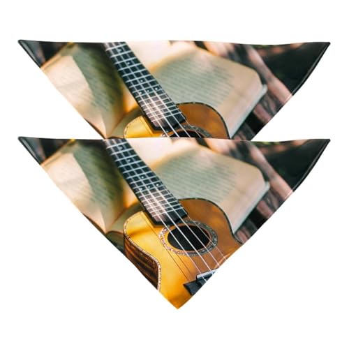 Hundehalstuch, Hochzeitsfoto-Requisite, quadratisches Lätzchen, Haustierzubehör, 2 Stück, Holzgitarre, Sonnenschein, Hundeschal Hundehalstuch, Hochzeitsfoto-Requisite, quadratisches Lätzchen, Haustierzubehör, 2 Stück, Holzgitarre, Sonnenschein, Hundeschal von YZUOUZY