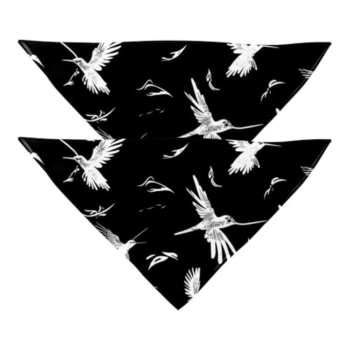 Hundehalstuch, Hochzeitsfoto-Requisite, quadratisches Lätzchen, Haustierzubehör, 2 Stück, Vogel-Silhouetten, Hundeschal Hundehalstuch, Hochzeitsfoto-Requisite, quadratisches Lätzchen, Haustierzubehör, 2 Stück, Vogel-Silhouetten, Hundeschal von YZUOUZY