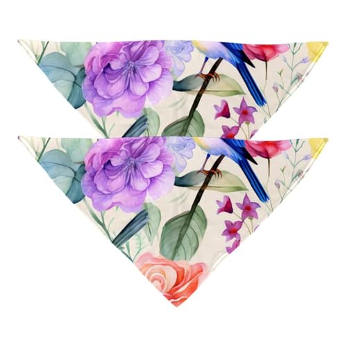 Hundehalstuch, Zubehör für kleine, mittelgroße und große Haustiere, Hunde und Katzen, 2 Stück, Blumen-Rosen, Vogel, Schmetterling, Hundeschal Hundehalstuch, Zubehör für kleine, mittelgroße und große Haustiere, Hunde und Katzen, 2 Stück, Blumen-Rosen, Vogel, Schmetterling, Hundeschal von YZUOUZY