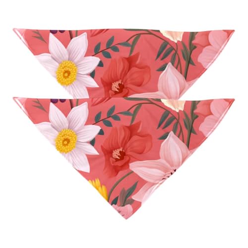 Hundehalstuch, Zubehör für kleine, mittelgroße und große Haustiere, Hunde und Katzen, 2 Stück, Gänseblümchen-Blume, Hundeschal Hundehalstuch, Zubehör für kleine, mittelgroße und große Haustiere, Hunde und Katzen, 2 Stück, Gänseblümchen-Blume, Hundeschal von YZUOUZY
