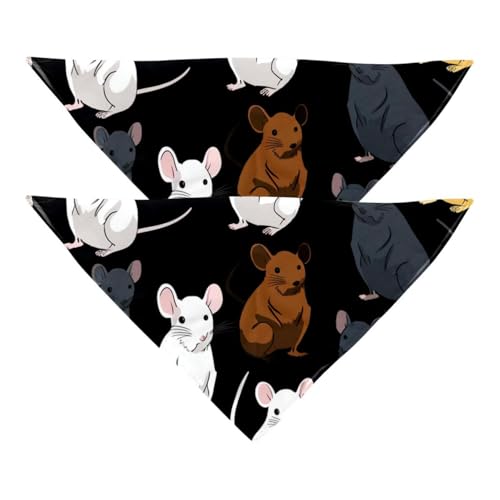 Hundehalstuch, Zubehör für kleine, mittelgroße und große Haustiere, Hunde und Katzen, 2 Stück, Tierdruck, Maus, Hundeschal Hundehalstuch, Zubehör für kleine, mittelgroße und große Haustiere, Hunde und Katzen, 2 Stück, Tierdruck, Maus, Hundeschal von YZUOUZY